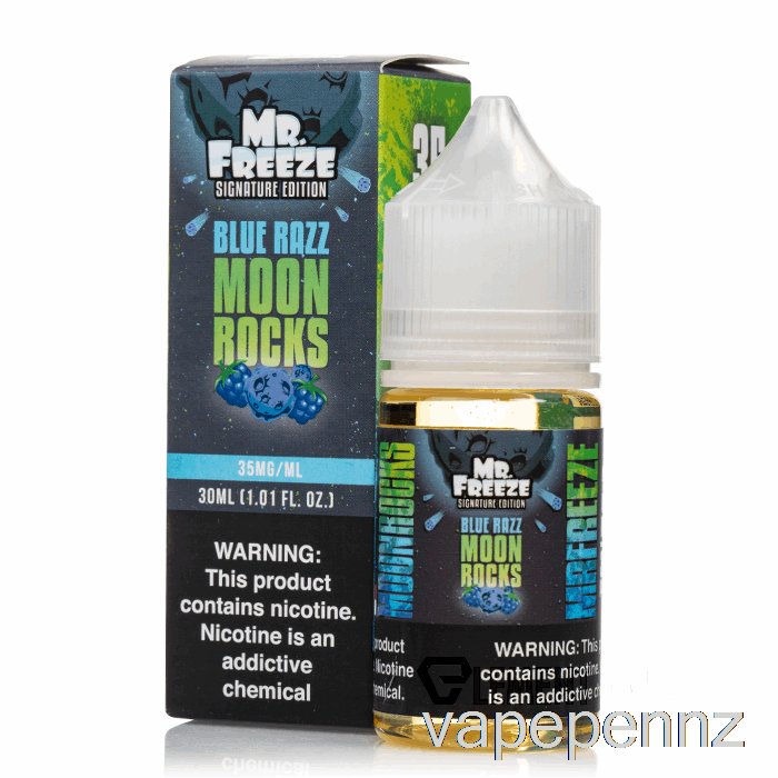 Moonrocks - Blue Razz - Mr Freeze Salts - 30mL 35mg VAPE NZ
